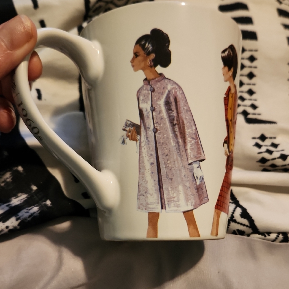 Fashion Illustration Ceramic Mug 1960 Fashion